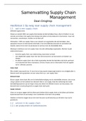 Werken met supply chain management samenvatting
