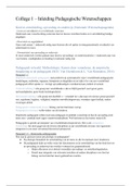 Inleiding Pedagogische Wetenschappen_Samenvatting tentamenstof deeltoets 1 en 2 (2018)