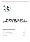 Tax3701 Assignment 2 - Semester 1 (2019)