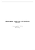 Democracies, Autocracies and Transitions - Midterm