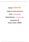 ENN103F - Assignment 2 - 789538