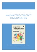 Samenvatting Corporate Communicatie ( Kennis C, jaar 1, periode 3 )