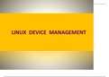 Linux Device Management 