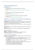 Organisatie en Management Jaar 1 IV, Hoofdstuk 1-6 & 8