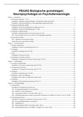 Biologische grondslagen: neuropsychologie en psychofarmacologie - samenvatting van alle tentamenstof (boek: 'klinische neuropsychologie' en alle pdf's)