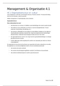 Organisatie en Management Hoorcolleges   Werkcolleges 4.1 afstudeerrichting Nutrition&Dietetics 