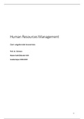 Uitgebreide lesnotities bij het vak Human Resources Management van Prof. Dr. Schreurs