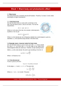 (3BQX0) Intro. quantum physics - summary per block