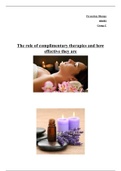Complementary therapies and health and well-being assignment 2 P5, M3, D2