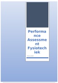 Leerjaar 2: samenvatting performance assessment fysiotechniek 