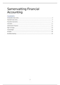 Samenvatting Financial Accounting - Overzicht per balanspost / winst- en verliesrekening