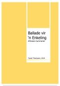 Ballade vir 'n Enkeling Notes 