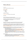 Media effecten samenvatting