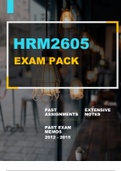 HRM2605 Exam Pack (Assignments,Memo's and Notes)