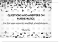 Mathematics Questions and Answers
