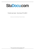 University Of South Africa Family Law PVL2601 Summary Study Notes.pdf