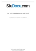 University Of South Africa CSL 2601 Constitutional Law Exam Notes.pdf
