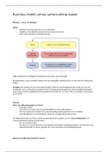 Samenvatting reader Business Model Canvas (BMC)