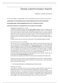 Franse Constitutionele Traditie samenvatting/notities 