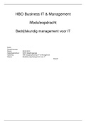 Module opdracht Bedrijfskundig management en IT-cijfer 9!!