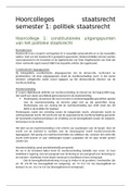 Hoorcolleges staatsrecht semester I