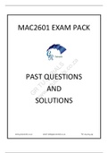 Mac 2601 exam pack (past paper+solutions) 