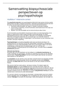 Samenvatting biopsychosociale perspectieven op psychopathologie 