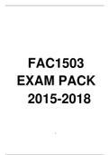 FAC1503 EXAM PACK 2019 - FINANCIAL ACCOUNTING PRINCIPLES FOR LAW PRACTIONERS