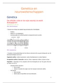 Samenvatting inleiding Genetica en Neurowetenschappen