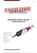 Kwaliteitsonderzoek, verbeterplan: Griepvaccine 