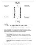 AS psychology - Validity and reliability worksheet