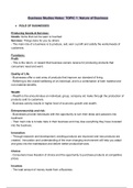 Year 11 Business Studies Notes ( Topic 1 & 3 )