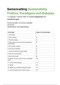 Samenvatting ALLE Lectures &lpar;1 t&sol;m 14&rpar; Sustainability politics&colon; paradigms and debates