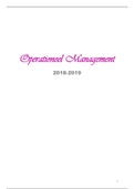 Samenvatting operationeel management 2018-2019 elke les aanwezig   notities vanuit de les 