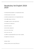 Engels 1 reference vocabulary met vertalingen/ engelse uitleg 2018-2019