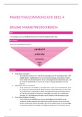 Samenvatting online marketingtechnieken (DEEL4) - online marketing, de essentie