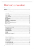 Bundel OBSERVEREN EN RAPPORTEREN (woordenlijst + inhoudstafel + samenvatting) 2018-2019