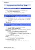 Interventie ontwikkeling - Stap 4
