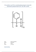 Meetrapport: De synthese van polystyreen via emulsiepolymerisatie en levende anionische polymerisatie m.b.v. IR, SEC en DSC