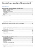 Hoorcolleges staatsrecht semester I