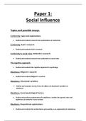 AQA A-Level Psychology Paper 1 social influence