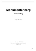 Samenvatting Monumentenzorg 