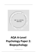 A-Level AQA Psychology Paper 2 Biopsyhology