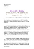 Discursive Essay: Pres. Roosevelt as the saviour of democracy and capitalism in the USA