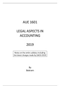 AUE1601 Legal Aspects in Accountancy