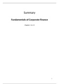 Summary Fundamentals of Corporate Finance | Chapters 1 to 13