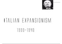 IB HL History: Italian Expansionism