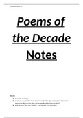 Poems of the Decade Devices, Quotes and Themes