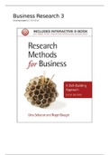Business Research 3 Summary (research methods for business)
