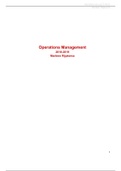Operations management - samenvatting + aantekeningen hoorcolleges en werkcolleges